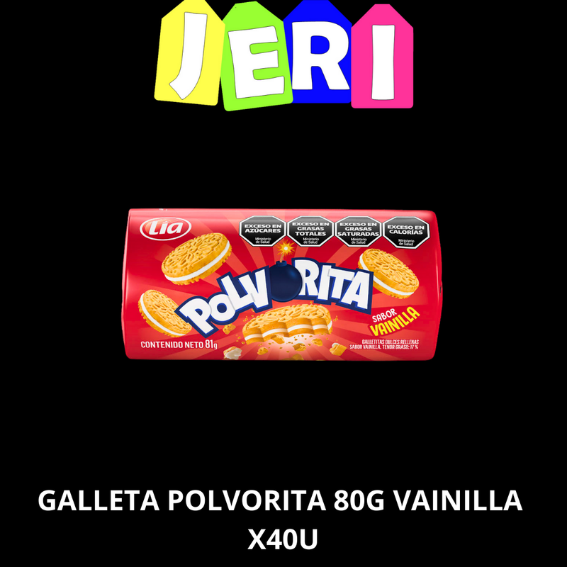 GALLETA POLVORITA 80G VANILLA X40U
