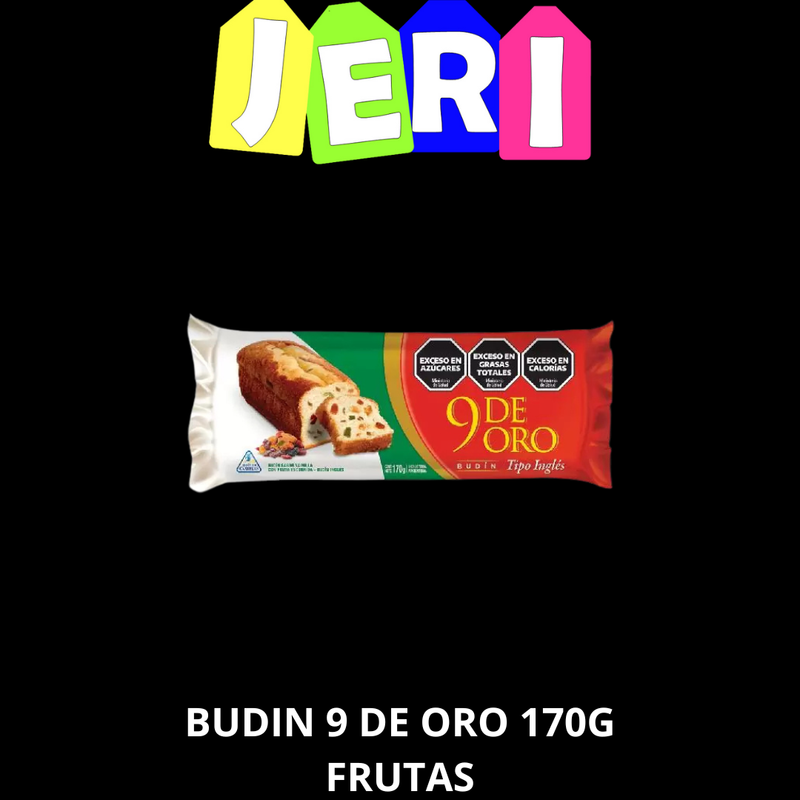 BUDIN 9 DE ORO 170G FRUTAS