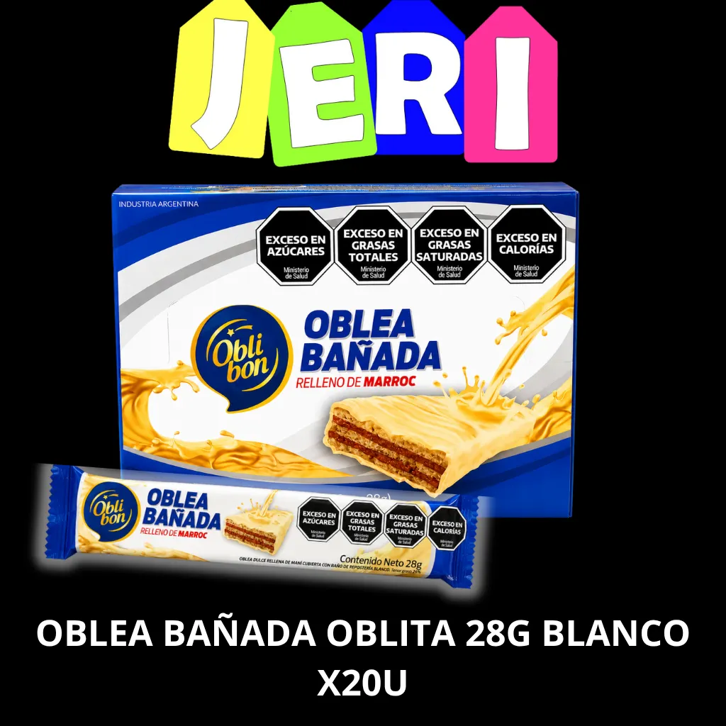 OBLEA BAÑADA OBLITA 28G BLANCO X20U