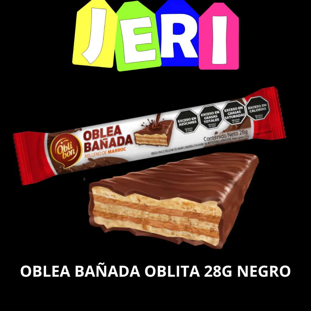 OBLEA BAÑADA OBLITA 28G NEGRO