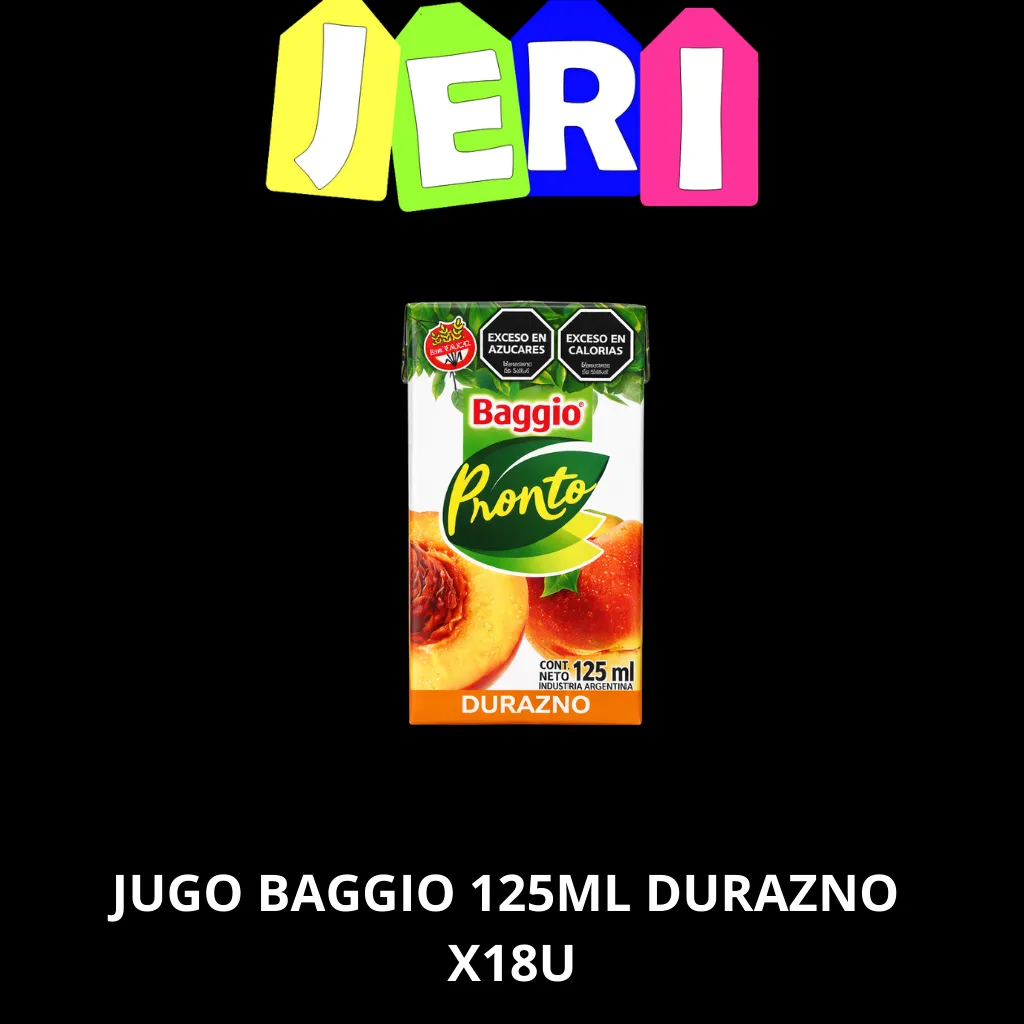 JUGO BAGGIO 125ML DURAZNO X18U