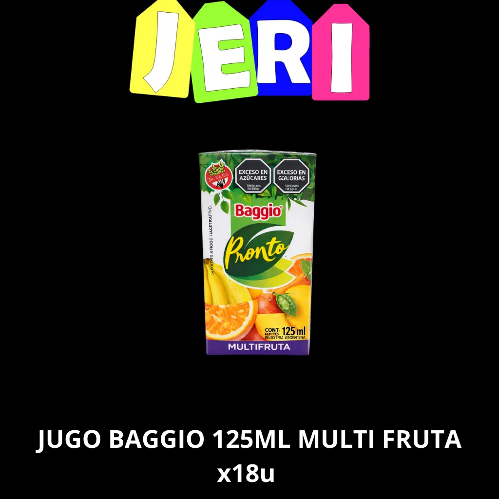 JUGO BAGGIO 125ML MULTIFRUTA X18U