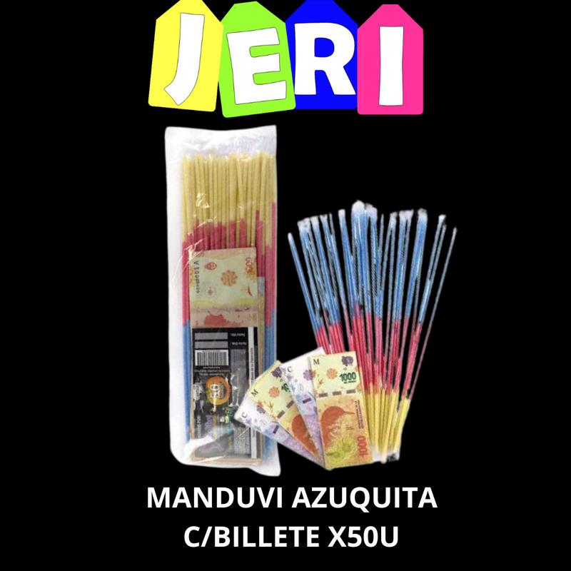 MANDUVI AZUQUITA COLOR C/BILLETE X50U