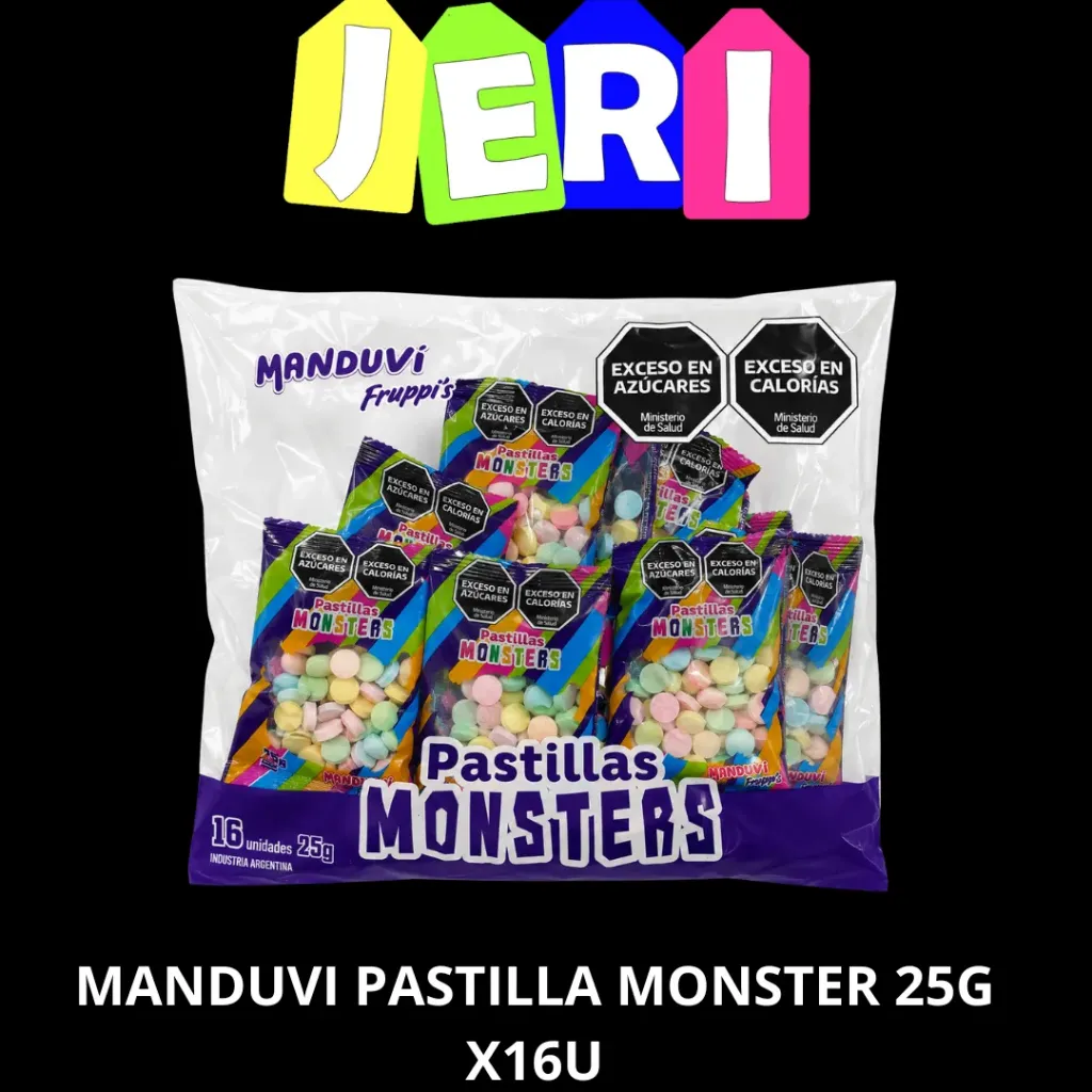 MANDUVI PASTILLA MONSTER 25G X16U