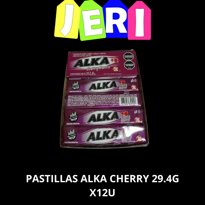 PASTILLAS ALKA CHERRY 29.4G X12U