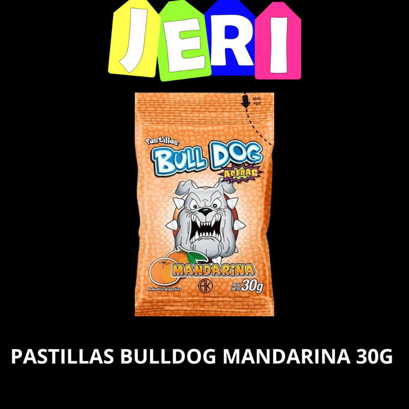 PASTILLAS BULLDOG MANDARINA 30G