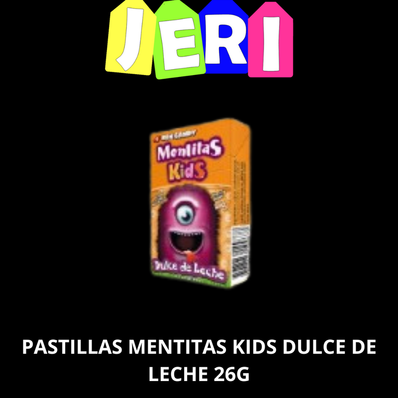 PASTILLAS MENTITAS KIDS DULCE DE LECHE 26G