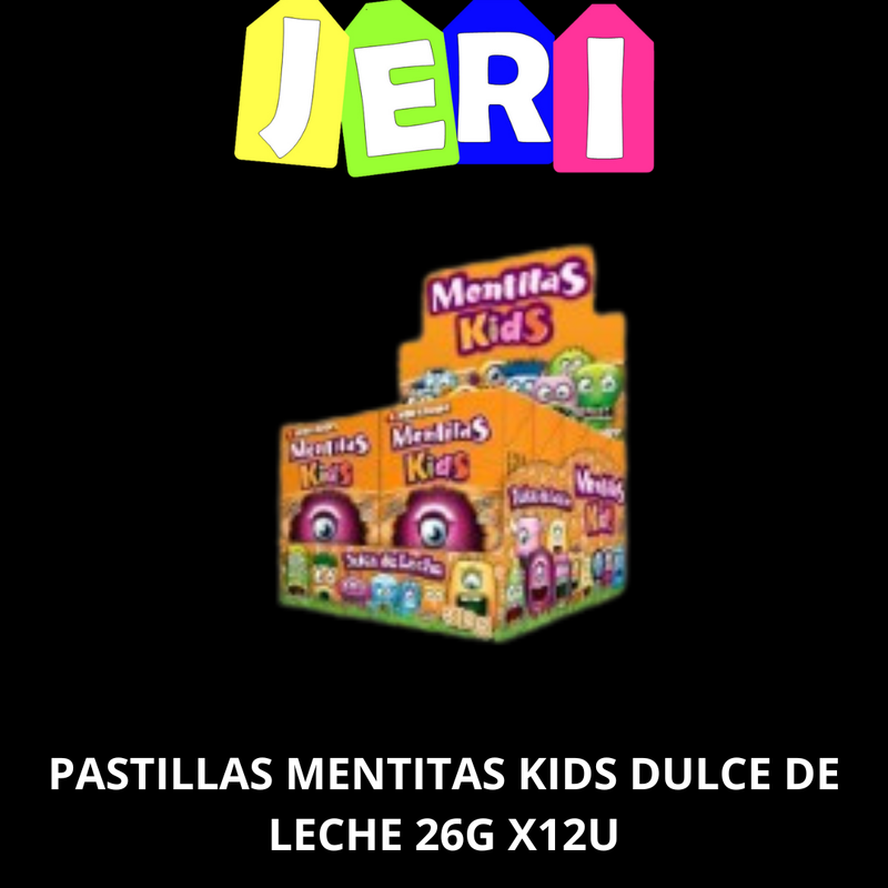PASTILLAS MENTITAS KIDS DULCE DE LECHE 26G X12U
