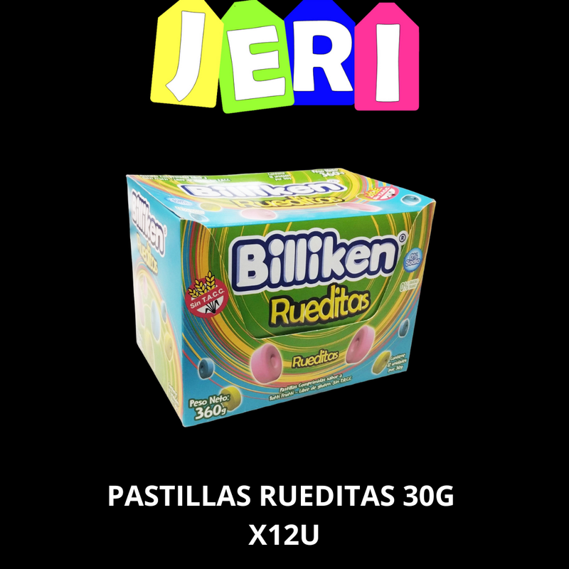 PASTILLAS RUEDITAS 30G X12U