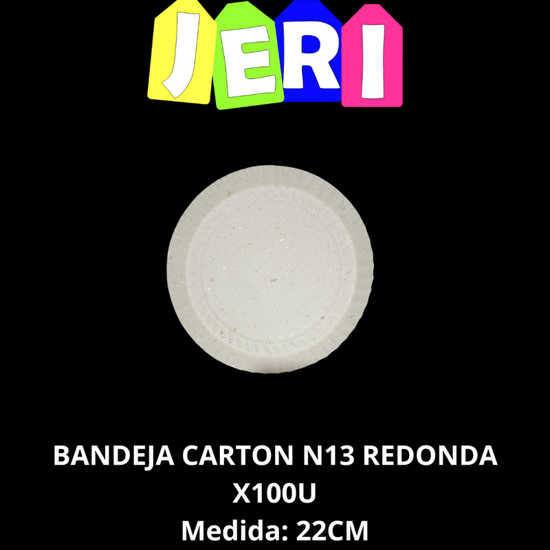 [239] BANDEJA CARTON N13 REDONDA BLANCA X100U
