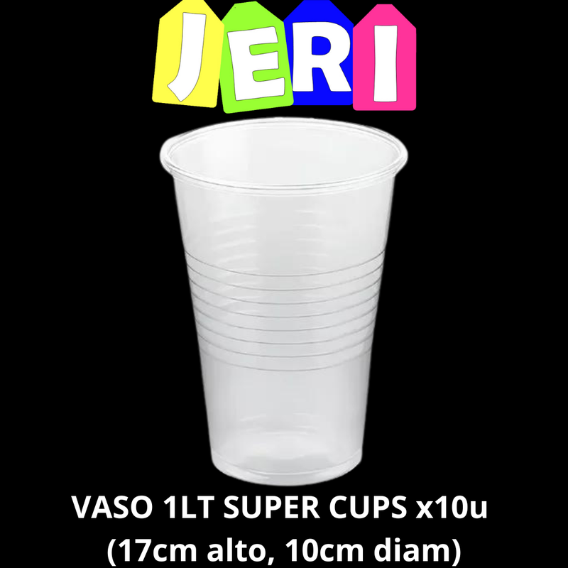 VASO 1LT SUPER CUPS x10u 