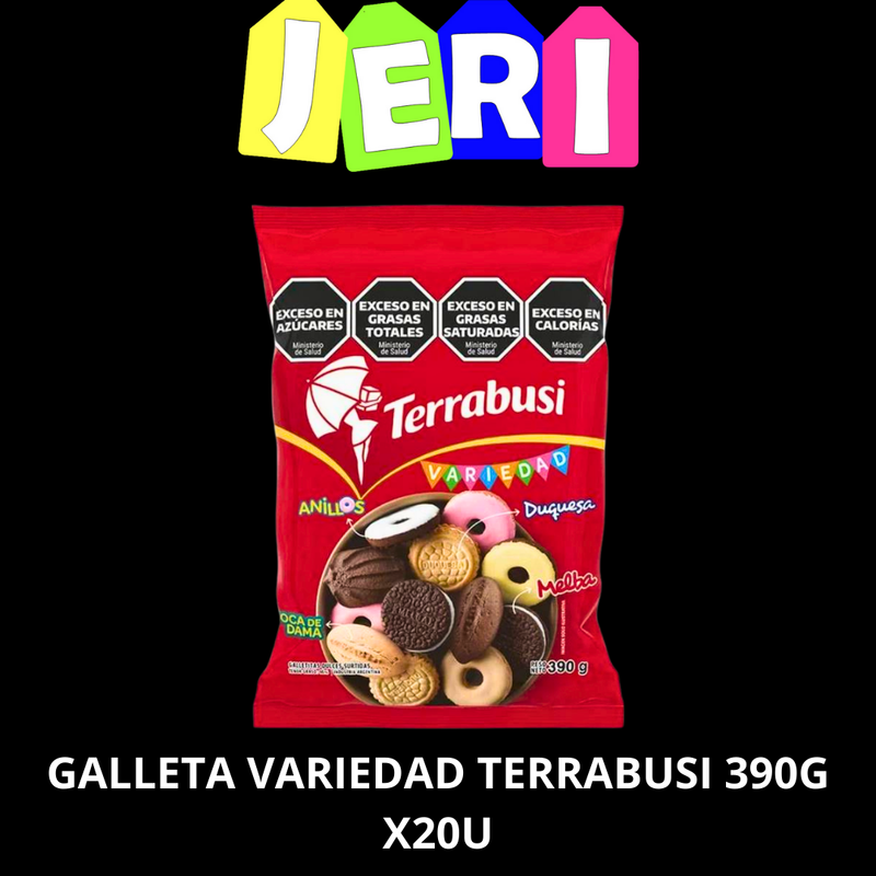GALLETA VARIEDAD TERRABUSI 390G X20U