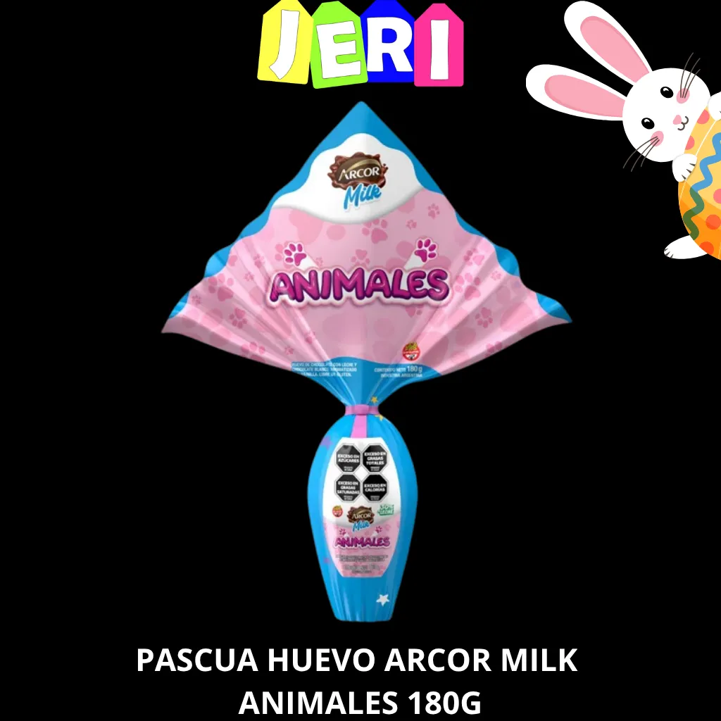 PASCUA HUEVO ARCOR MILK ANIMALES 180G