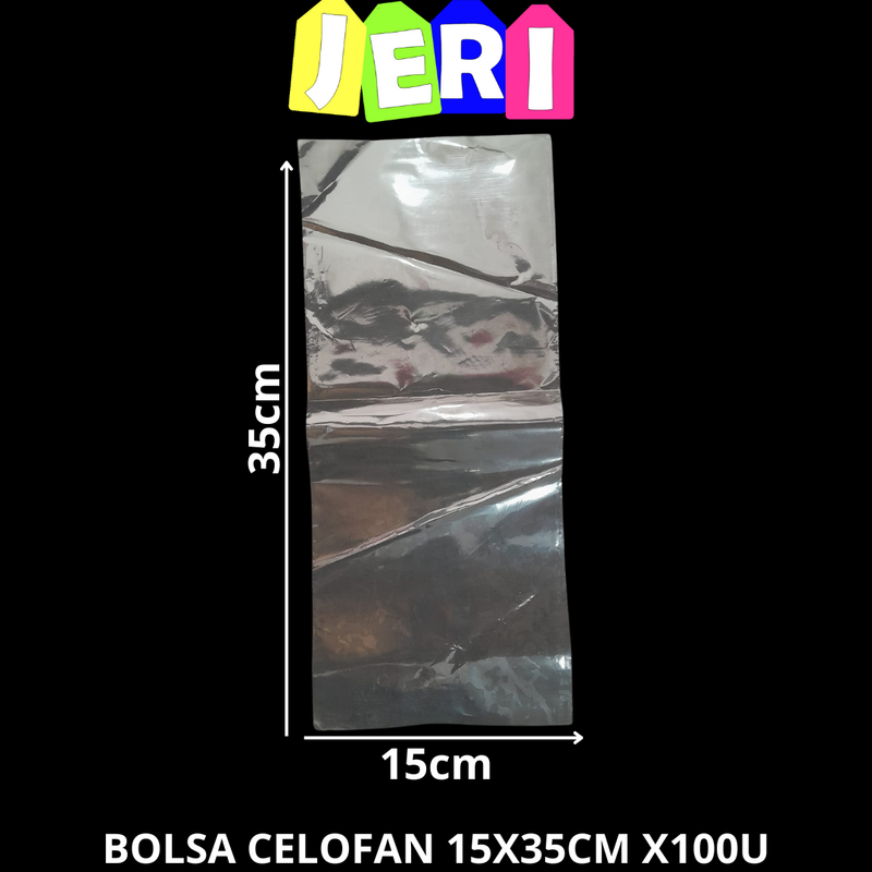 BOLSA CELOFAN 15X35CM X100U