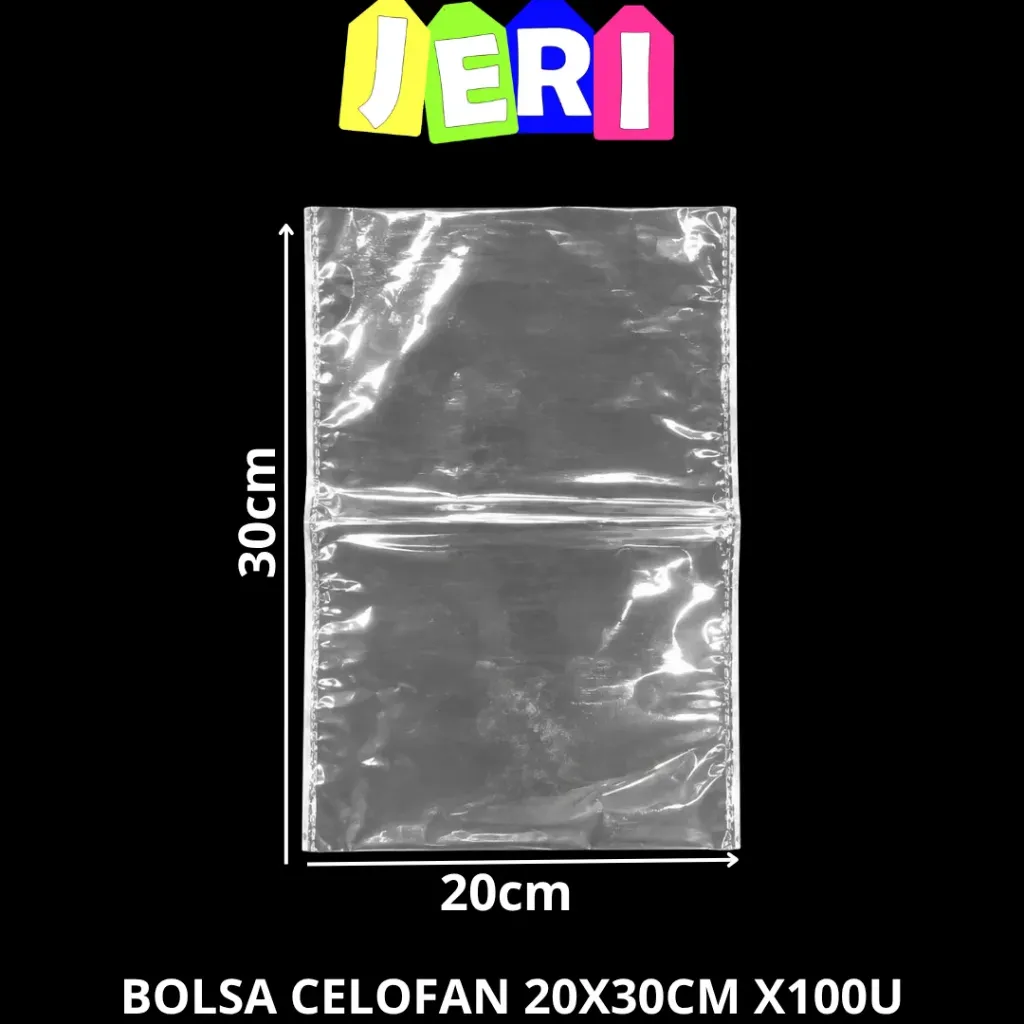 BOLSA CELOFAN 20X30CM X100U