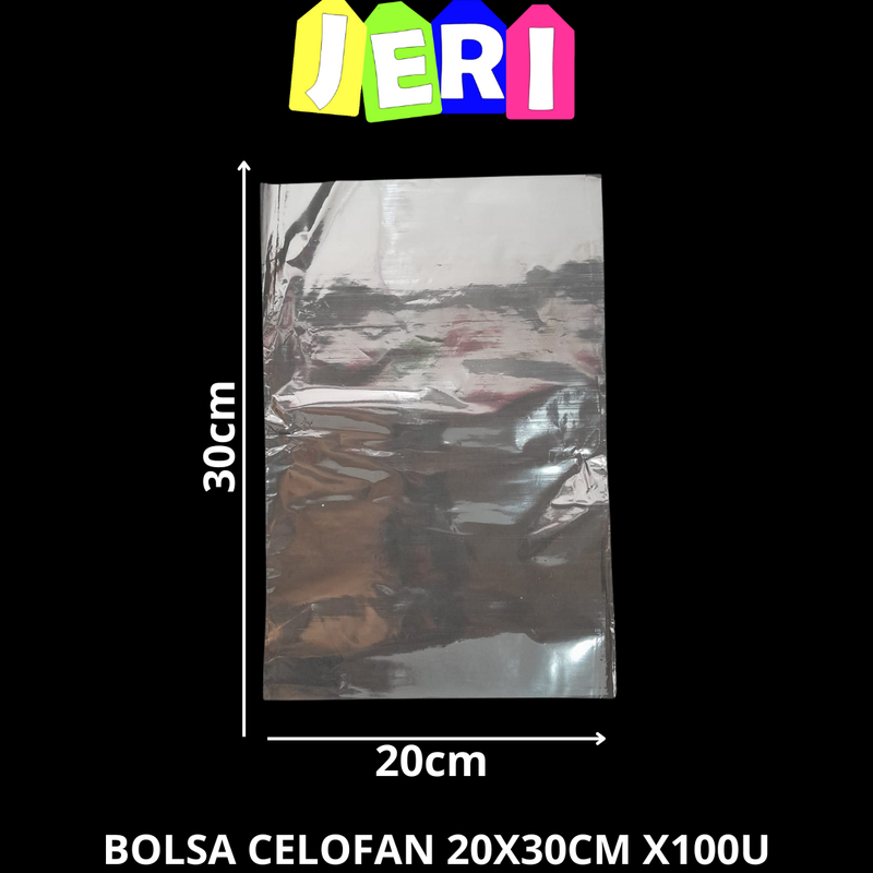 BOLSA CELOFAN 20X30CM X100U
