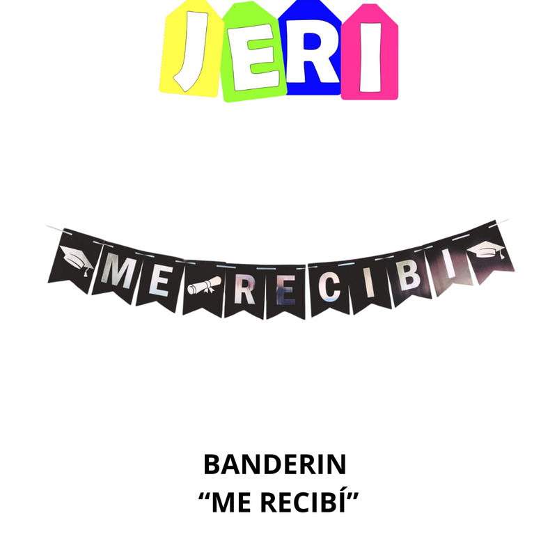 BANDERIN FRASE ME RECIBI