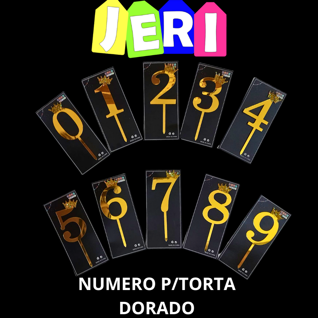 TOPPER NUMERO DORADO