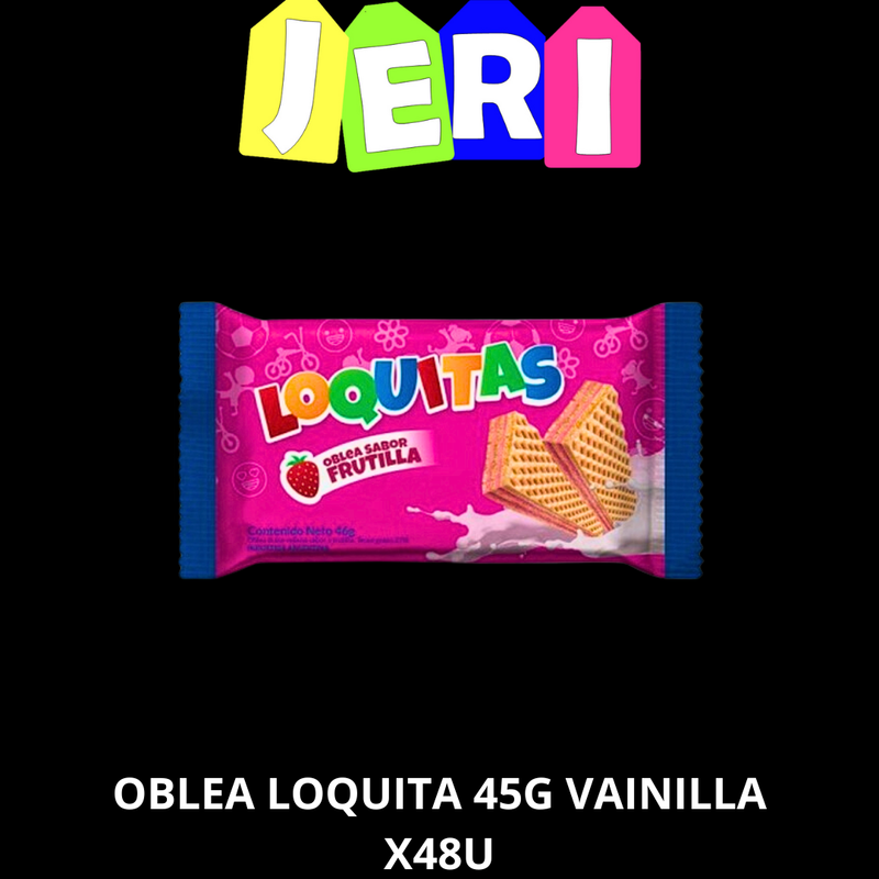 OBLEA LOQUITA 45G FRUTILLA X48U