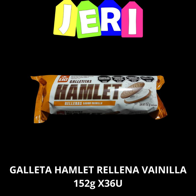 GALLETA HAMLET RELLENA VAINILLA 152g X36U