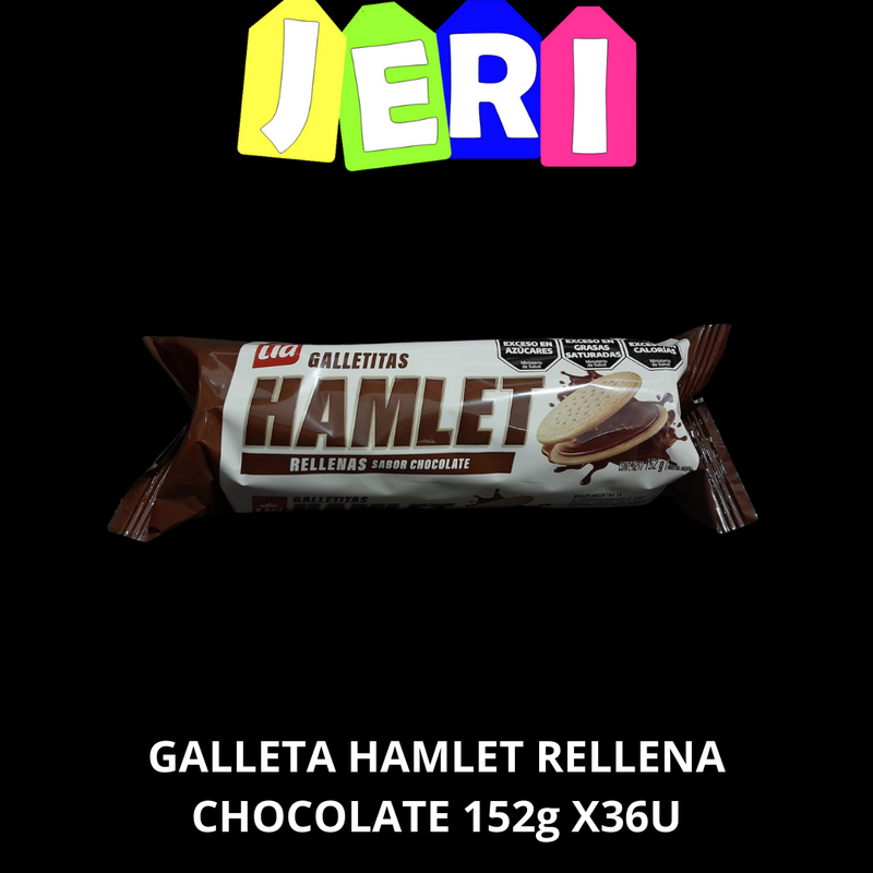 GALLETA HAMLET RELLENA CHOCOLATE 152g X36U