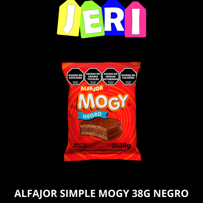 ALFAJOR SIMPLE MOGY 38G NEGRO
