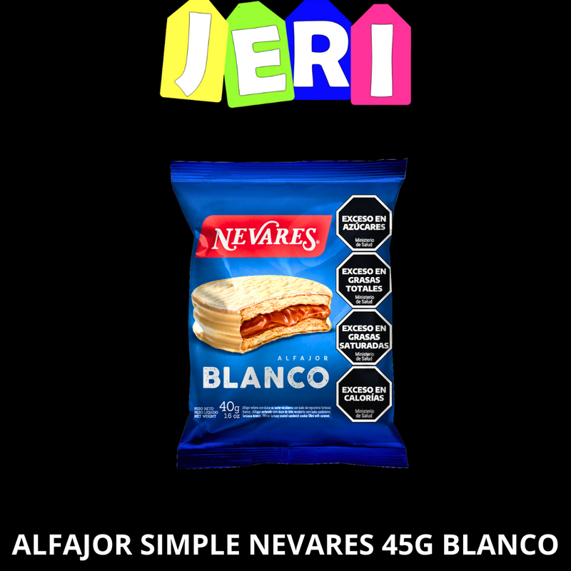 ALFAJOR SIMPLE NEVARES 45G BLANCO