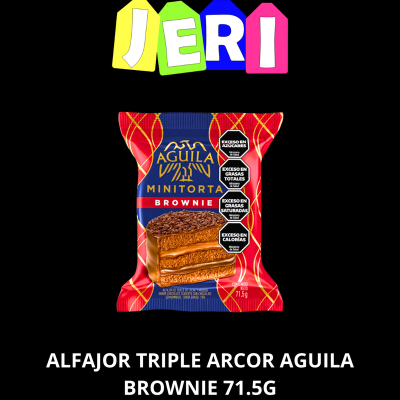 ALFAJOR TRIPLE ARCOR AGUILA BROWNIE 71.5G