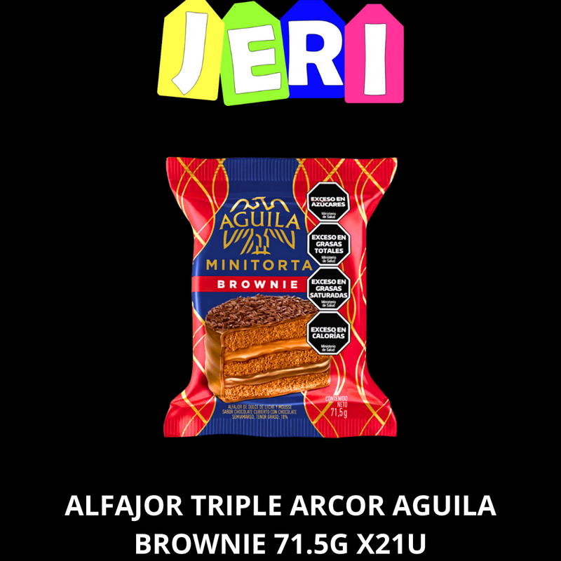 ALFAJOR TRIPLE ARCOR AGUILA BROWNIE 71.5G X21U