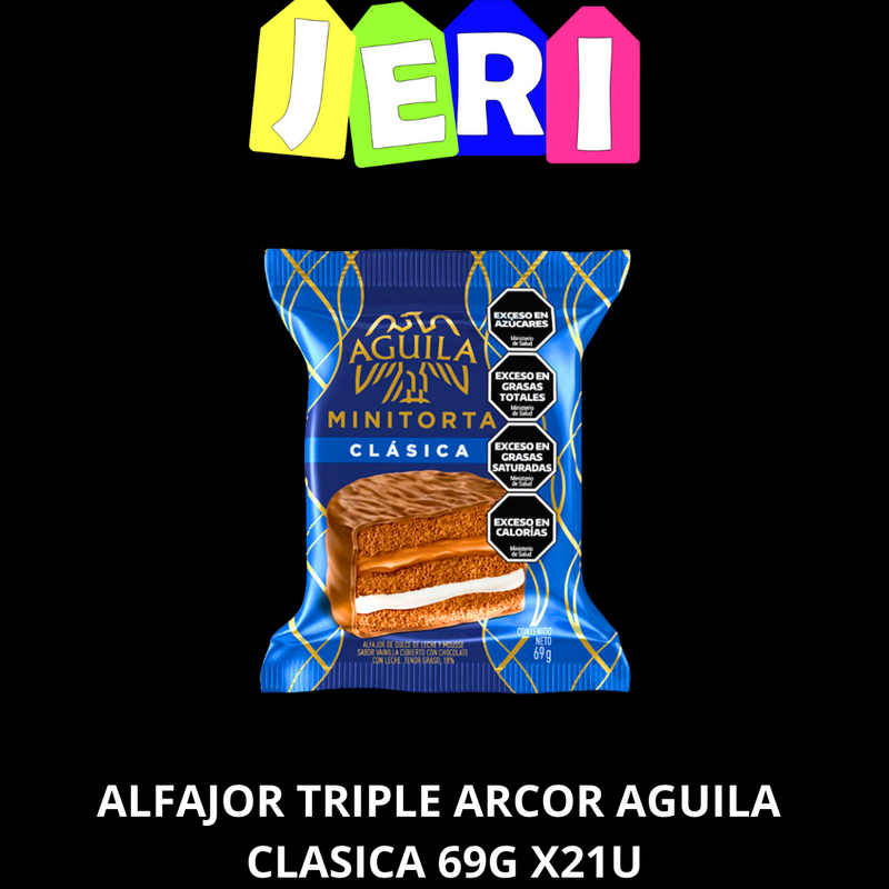 ALFAJOR TRIPLE ARCOR AGUILA CLASICA 69G X21U