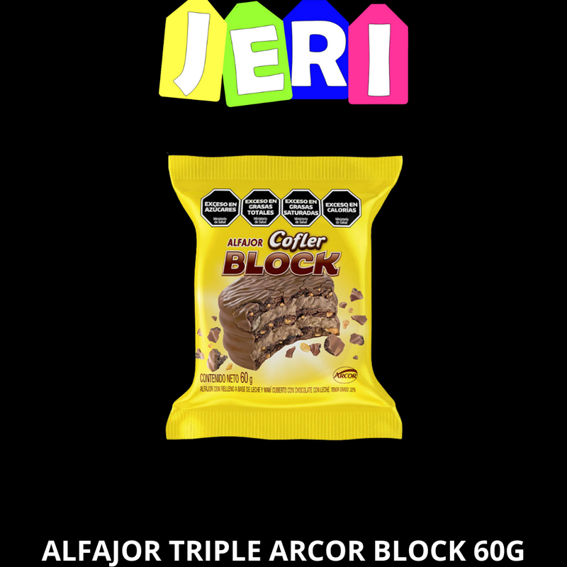 ALFAJOR TRIPLE ARCOR BLOCK 60G