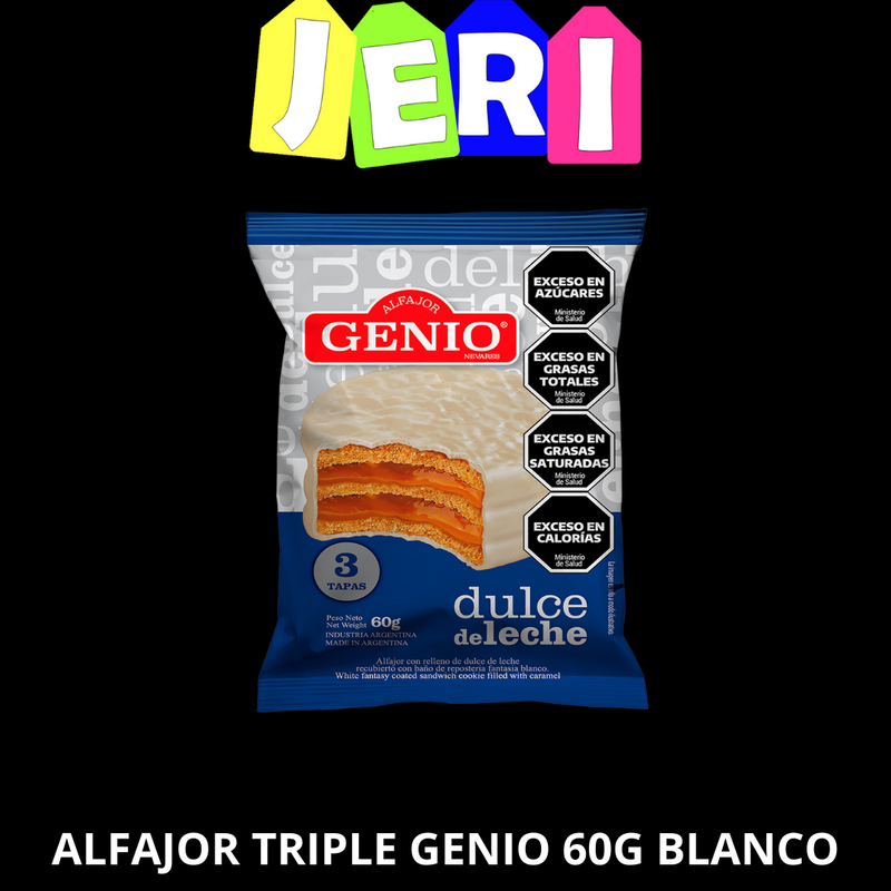 ALFAJOR TRIPLE GENIO 60G BLANCO
