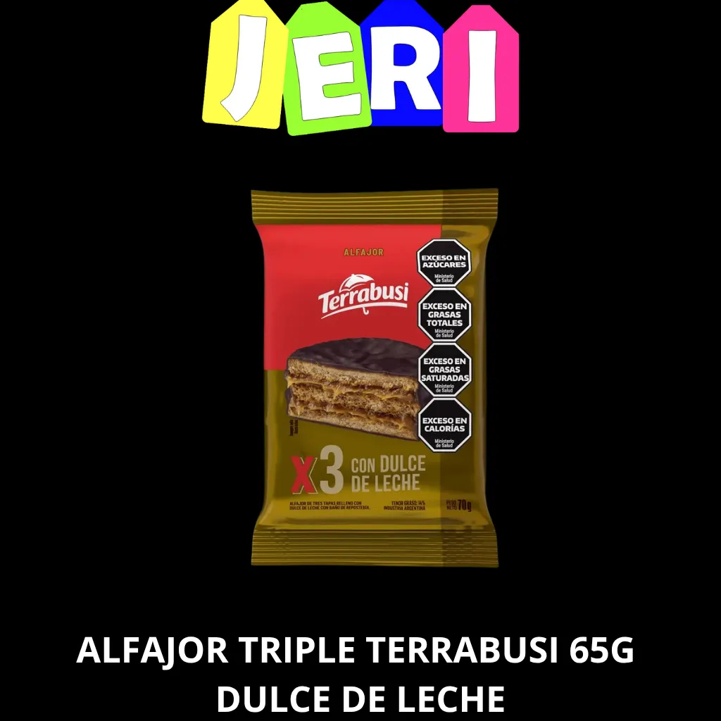 ALFAJOR TRIPLE TERRABUSI 65G DULCE DE LECHE