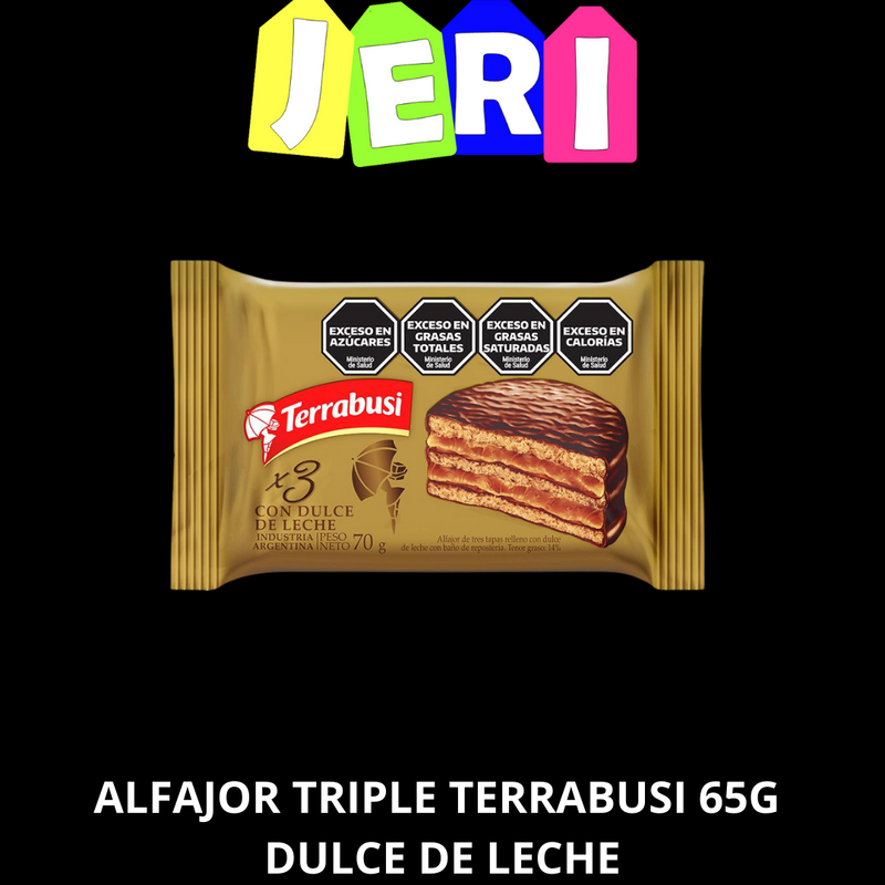 ALFAJOR TRIPLE TERRABUSI 65G DULCE DE LECHE