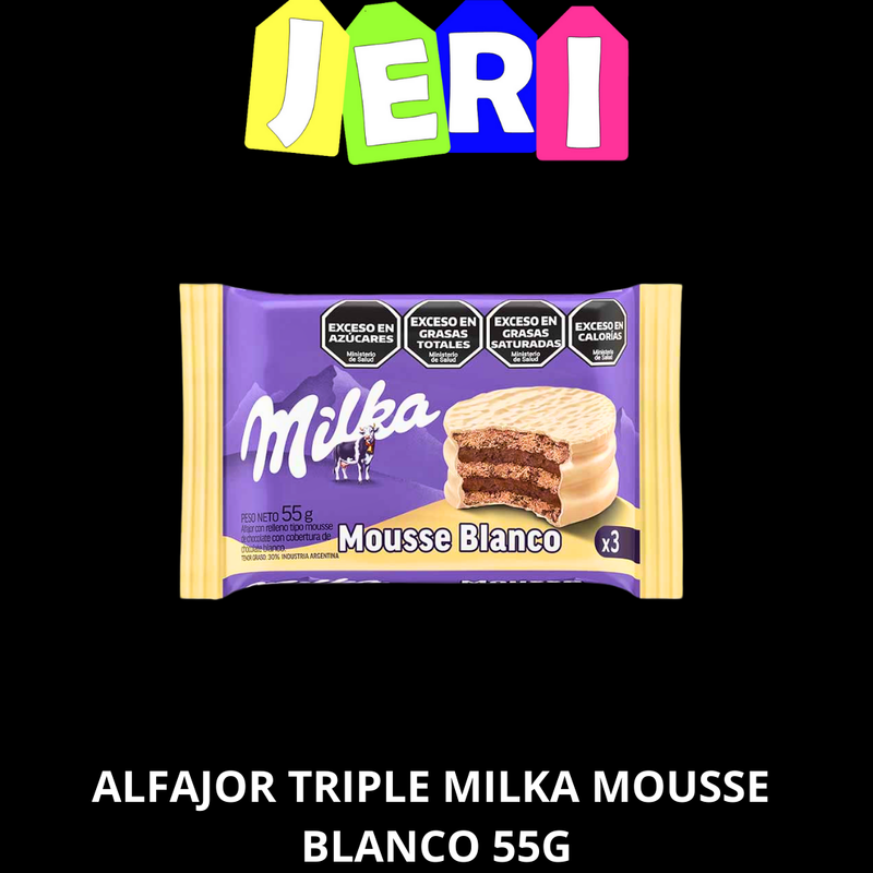 ALFAJOR TRIPLE MILKA MOUSSE BLANCO 55G