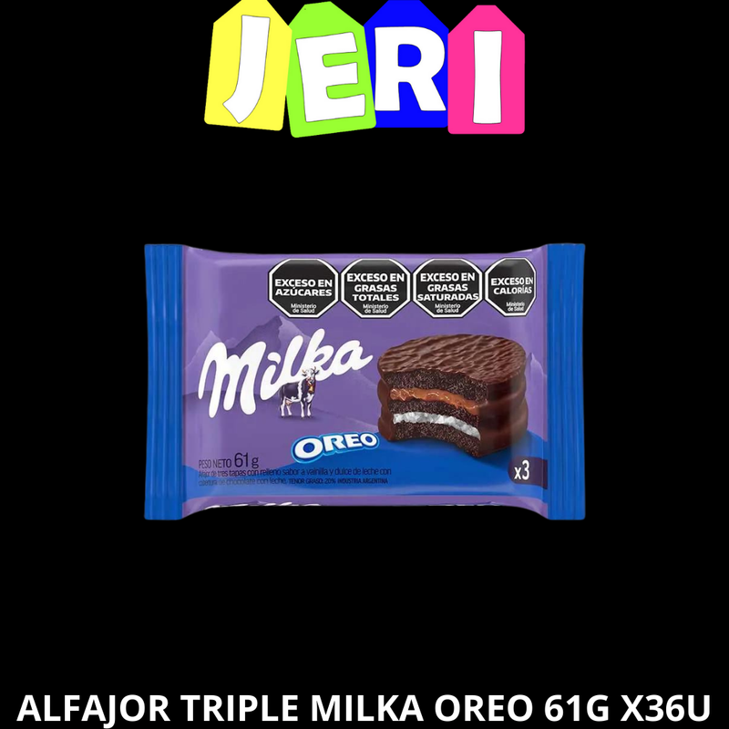 ALFAJOR TRIPLE MILKA OREO 61G X36U