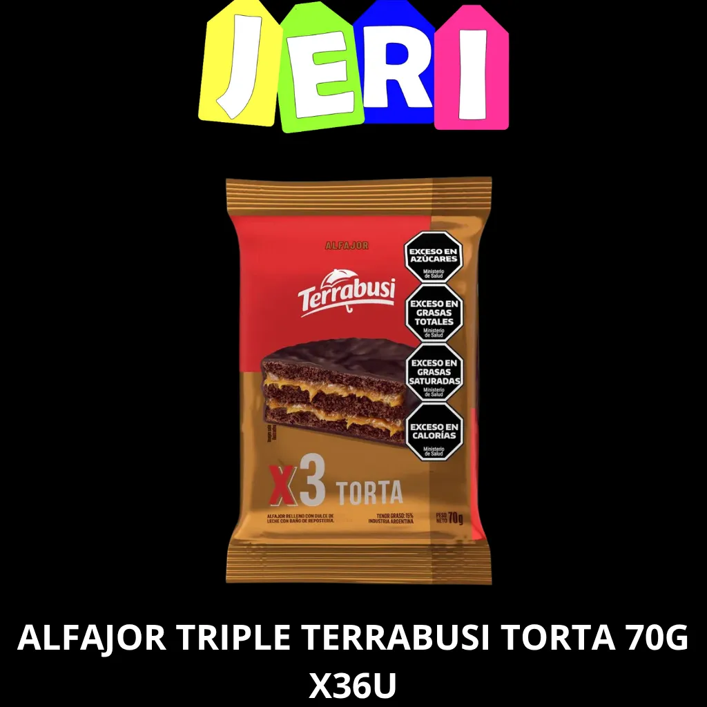 ALFAJOR TRIPLE TERRABUSI TORTA 70G X36U
