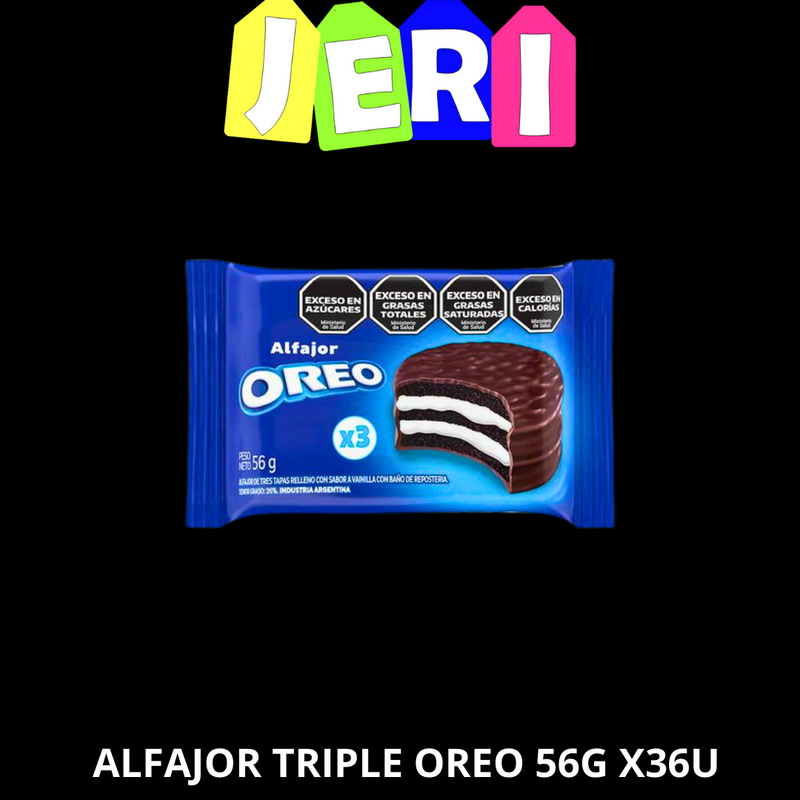 ALFAJOR TRIPLE OREO 56G X36U