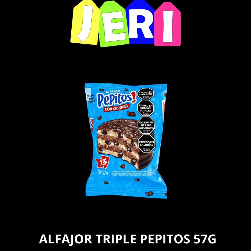 ALFAJOR TRIPLE PEPITOS 57G