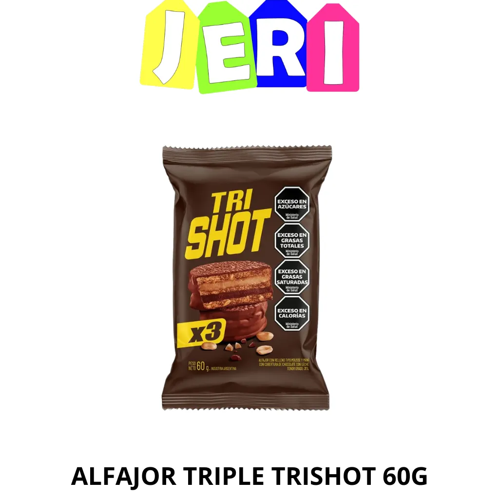 ALFAJOR TRIPLE TRISHOT 60G