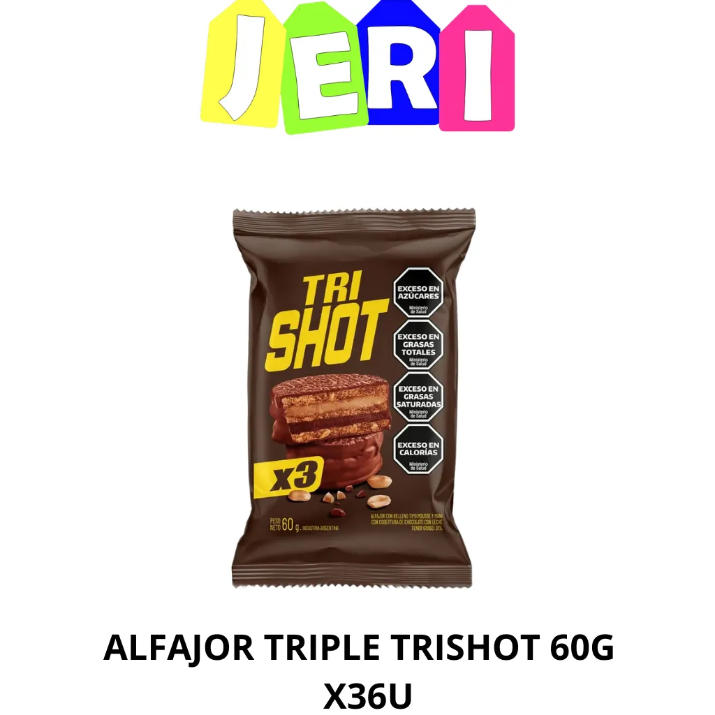 ALFAJOR TRIPLE TRISHOT 60G X36U