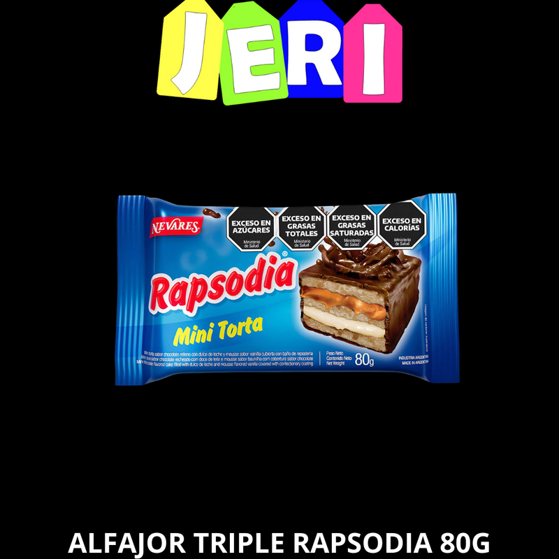 ALFAJOR TRIPLE RAPSODIA 80G