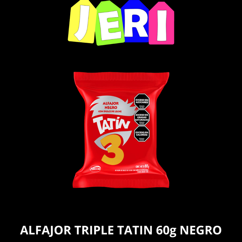 ALFAJOR TRIPLE TATIN 60g NEGRO