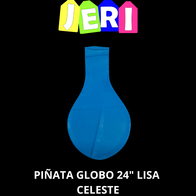 PIÑATA GLOBO 24" LISA (CELESTE)