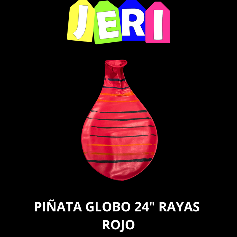 PIÑATA GLOBO 24" A RAYAS
