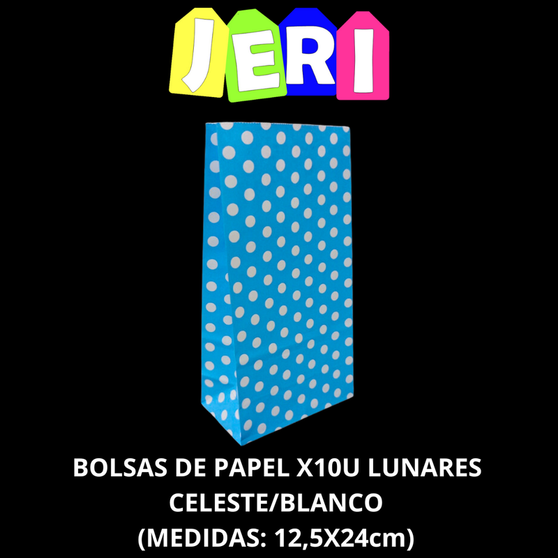 BOLSAS DE PAPEL X10u LUNARES