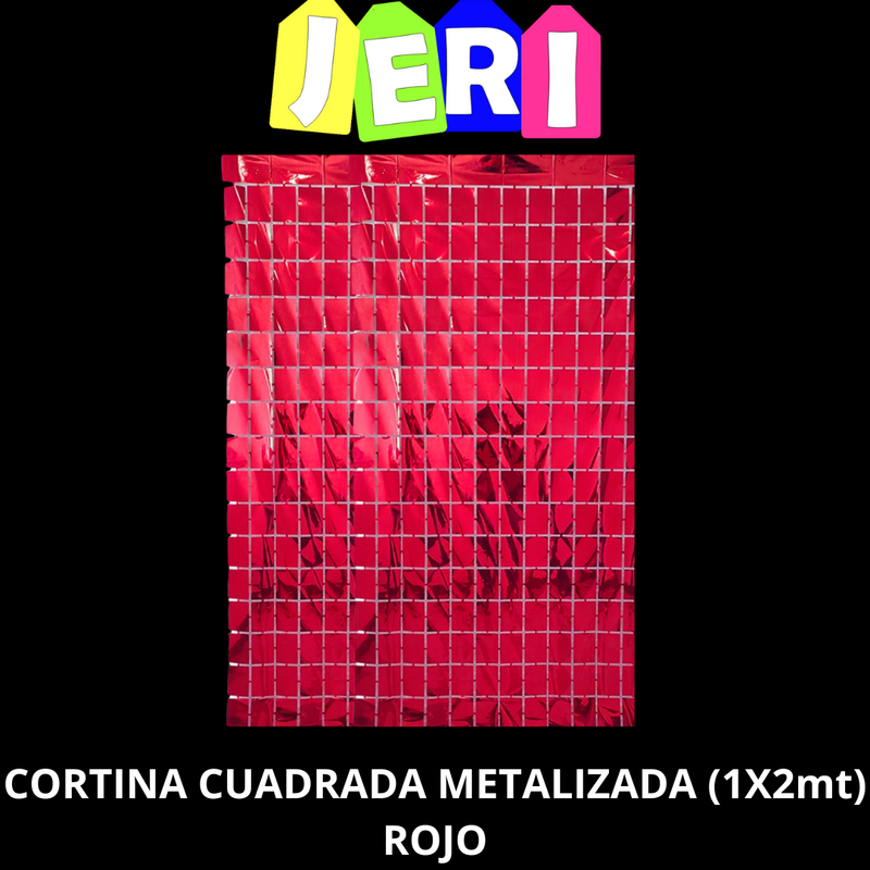 CORTINA CUADRADA METALIZADA