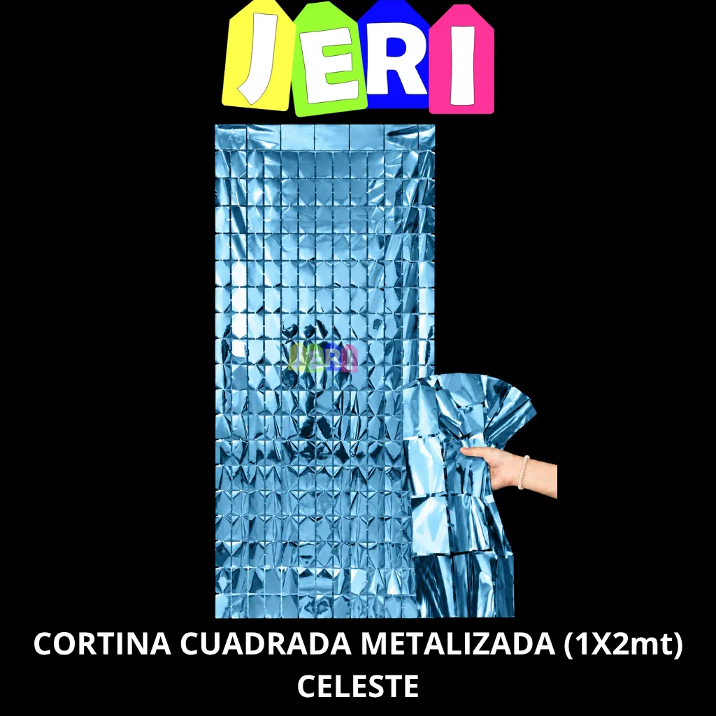 CORTINA CUADRADA METALIZADA