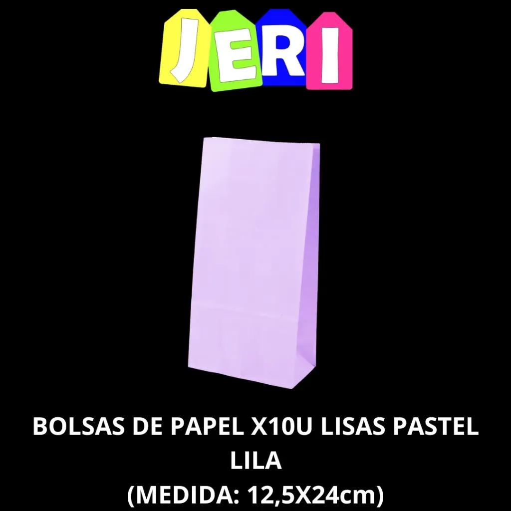 BOLSAS DE PAPEL X10u LISAS PASTEL