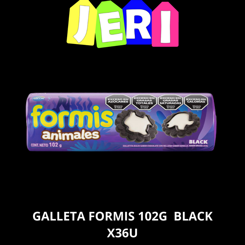 GALLETA FORMIS 102G BLACK X 36U